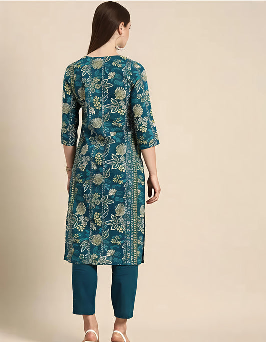 Female trendy stylish kurta pant set