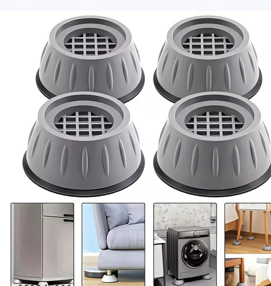 Anti Vibration Pads for Washing Machine Washing Machine Feet Pads Shock Absorber Cancelling Washer Support, Washing Machine Anti Vibration Pad Heightening Pads with Suction Cup (4 pcs)