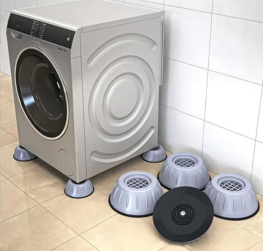 Anti Vibration Pads for Washing Machine Washing Machine Feet Pads Shock Absorber Cancelling Washer Support, Washing Machine Anti Vibration Pad Heightening Pads with Suction Cup (4 pcs)