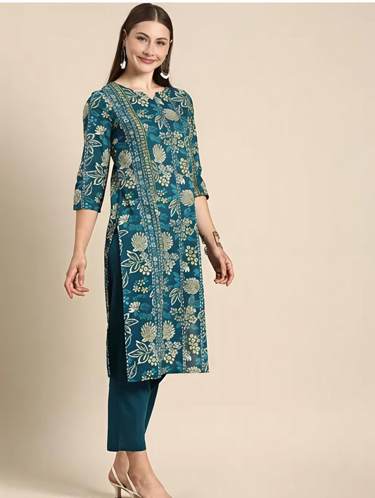 Female trendy stylish kurta pant set